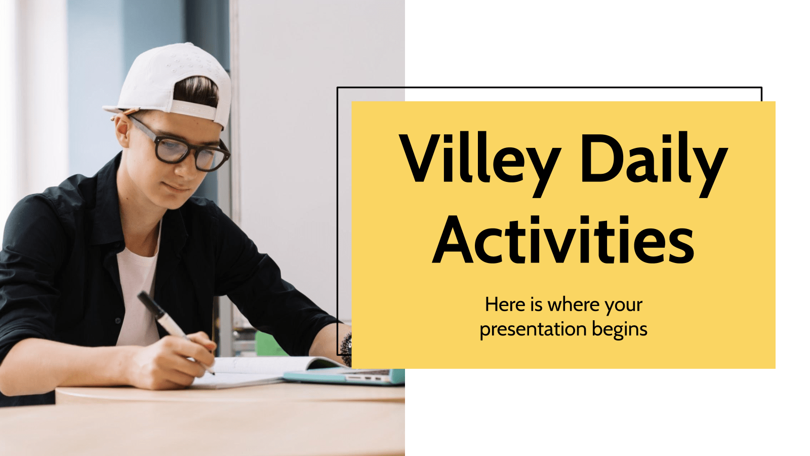 Villey Daily ActivitiesPowerPoint模板